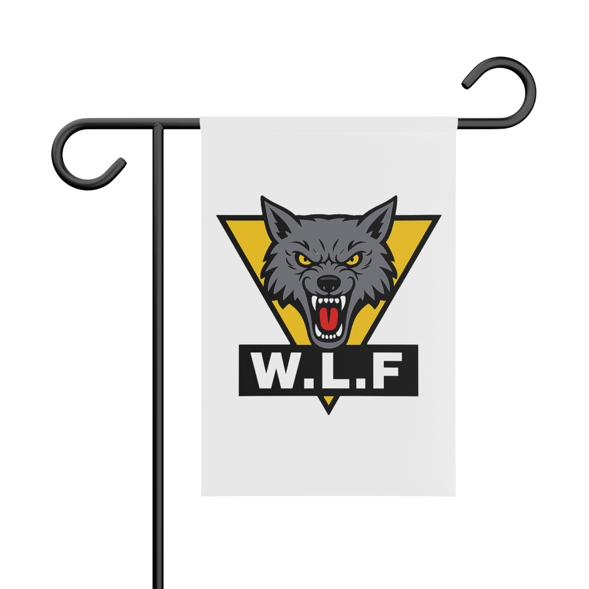 Snarling WLF Wolf Patches | Rustic Wolf Flag, Man Cave Banner, Wilderness Decor